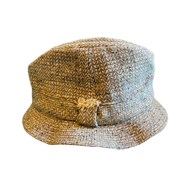 Vtg DONEGAL TWEED Wool Fedora / Bucket Hat Unisex - Picture 4 of 6